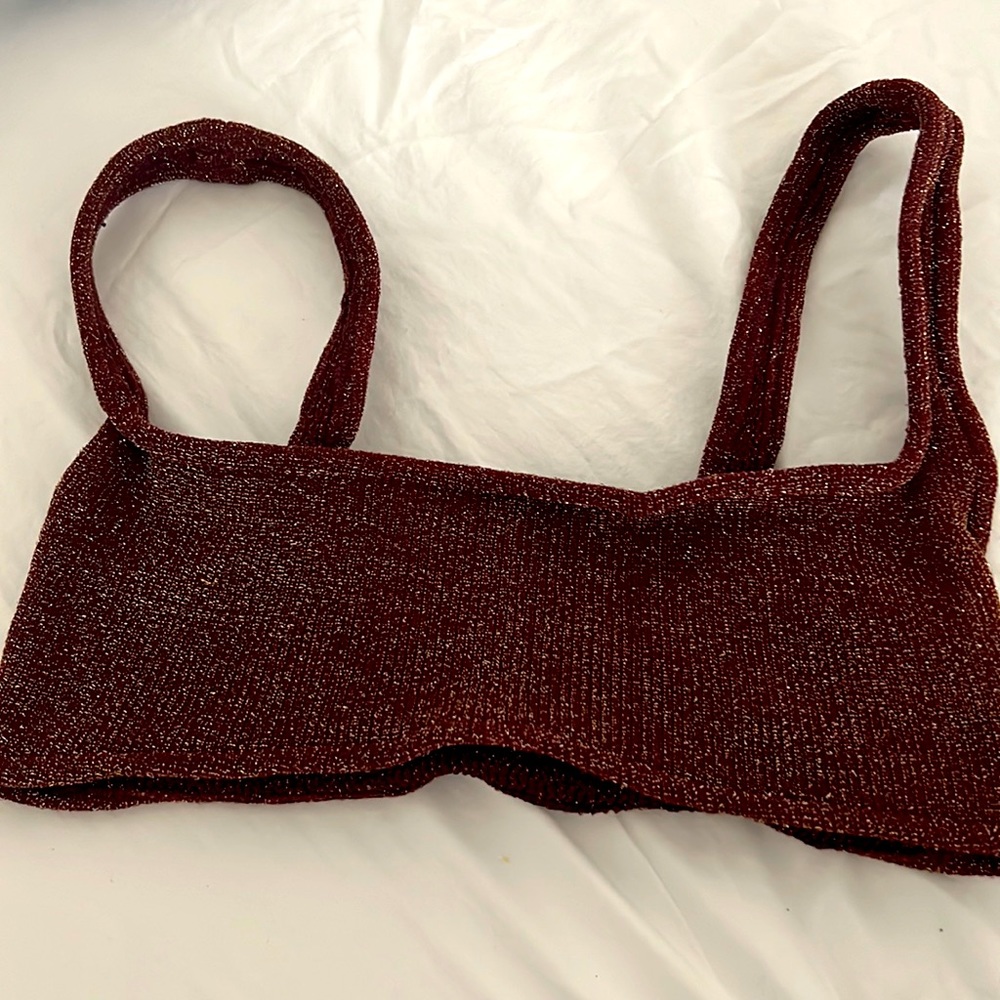 Bikini Hunza G brown and gold.